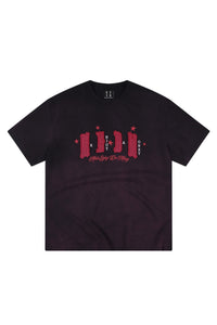 MEDM Casual Loose Fit Appliqué Logo Crew Neck Unisex Tee