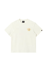 DangerousPeople｜Sunset Beach Small‑D Print Drop‑Shoulder Couple T‑Shirt