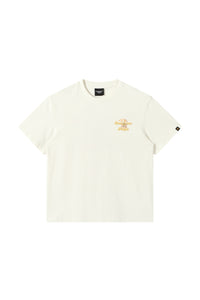 DangerousPeople｜Sunset Beach Small‑D Print Drop‑Shoulder Couple T‑Shirt