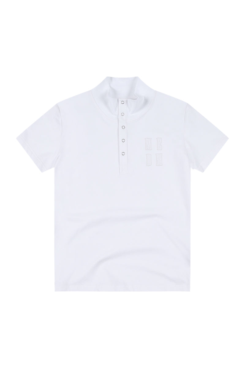 MEDM Patch Embroidery Stand Collar Unisex T-Shirt
