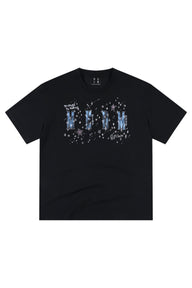 MEDM Angel Wreath Rhinestone Loose Couple T-Shirt