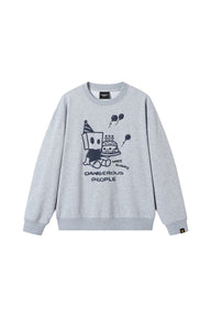 Dangerouspeople｜D Foam Print Drop Shoulder Crewneck