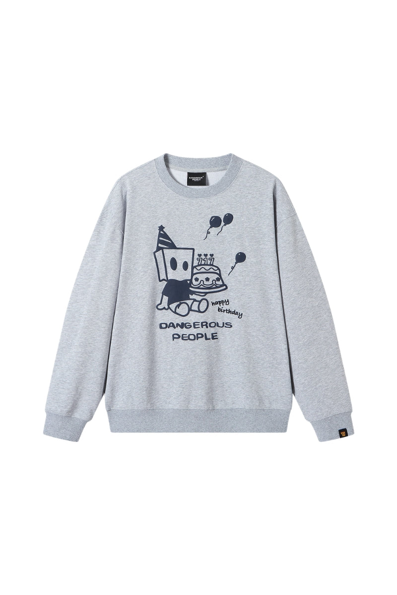 Dangerouspeople｜D Foam Print Drop Shoulder Crewneck