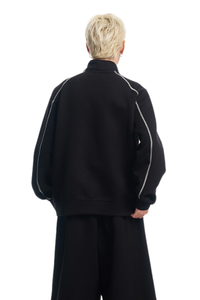 Dangerouspeople | Contrast Collar Zip Stand Collar Jacket