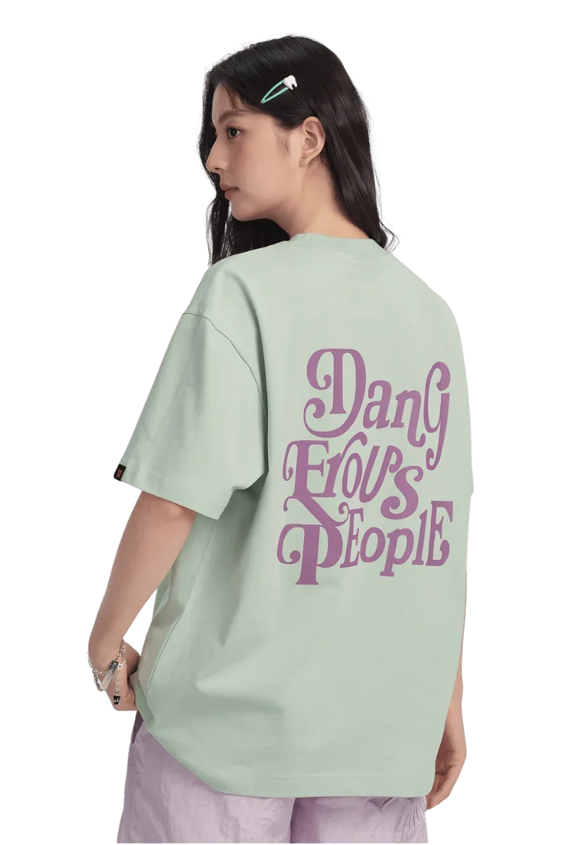 Dangerous People American Font Tee in Soft Sorona Material - ShaLaoBan
