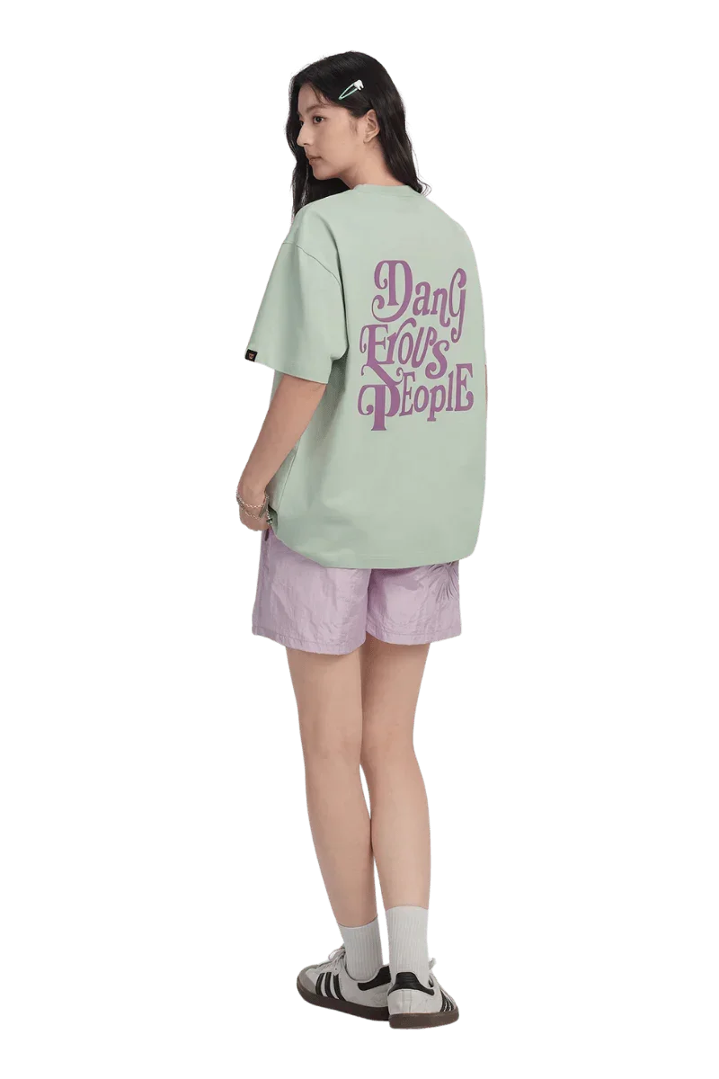 Dangerous People American Font Tee in Soft Sorona Material - ShaLaoBan