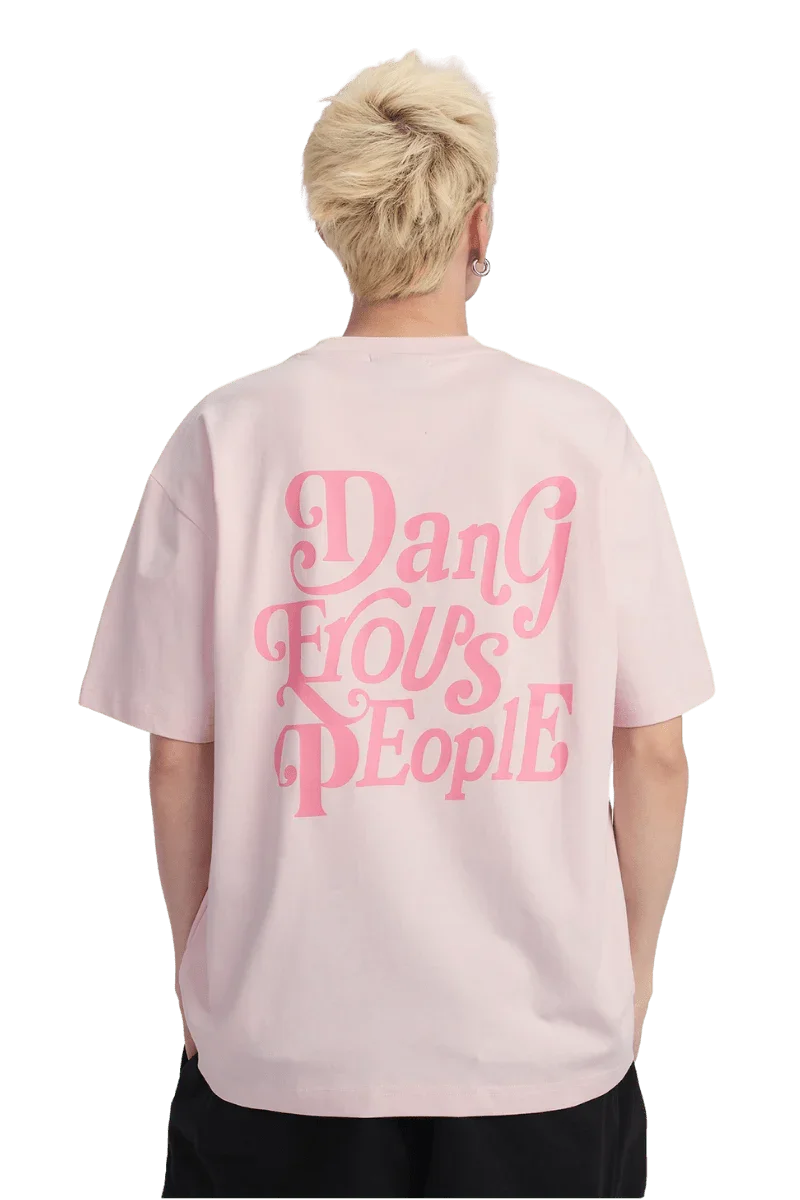 Dangerous People American Font Tee in Soft Sorona Material - ShaLaoBan