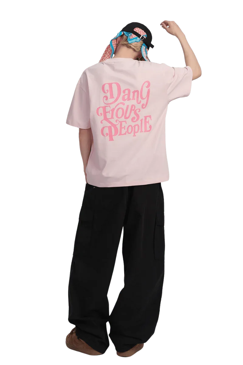 Dangerous People American Font Tee in Soft Sorona Material - ShaLaoBan