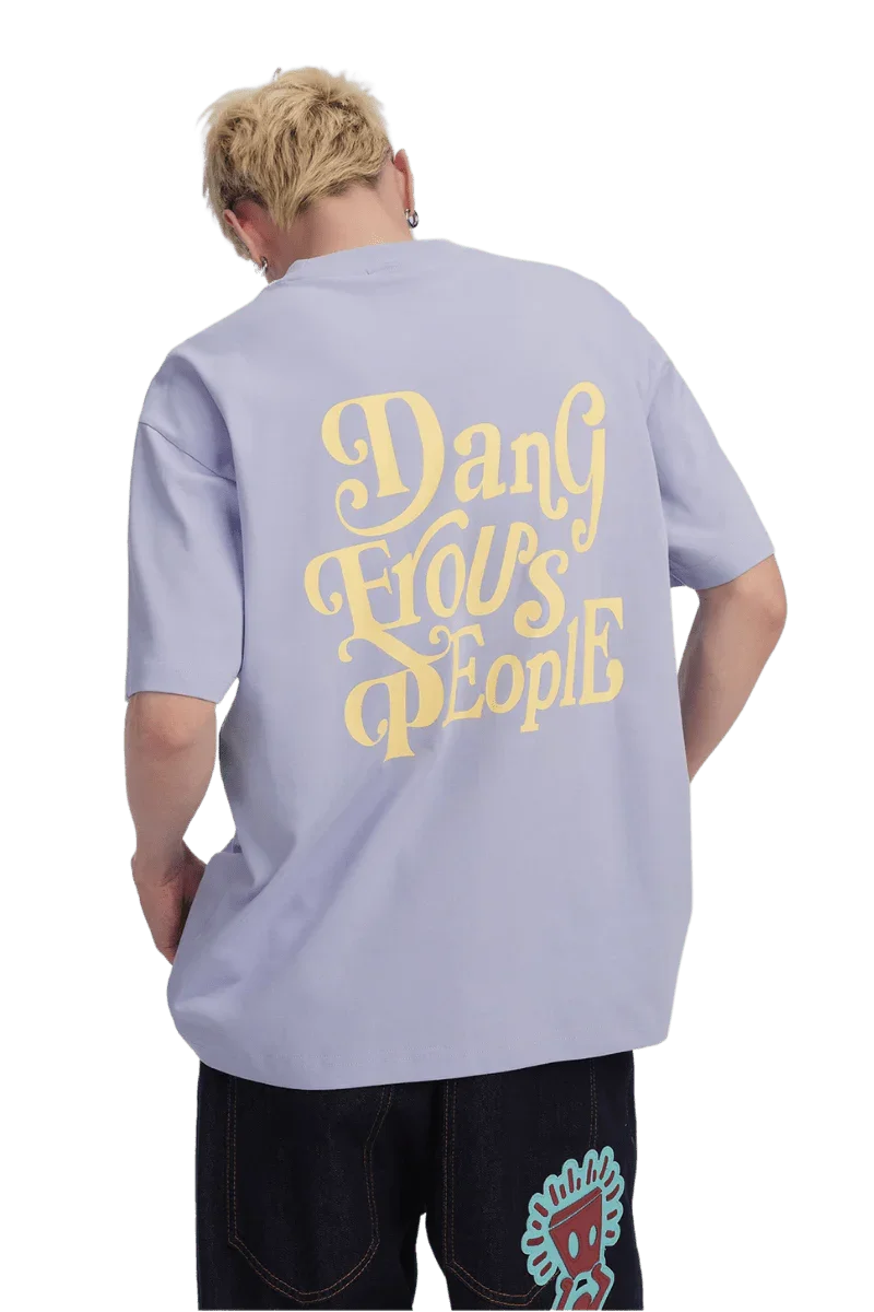 Dangerous People American Font Tee in Soft Sorona Material - ShaLaoBan