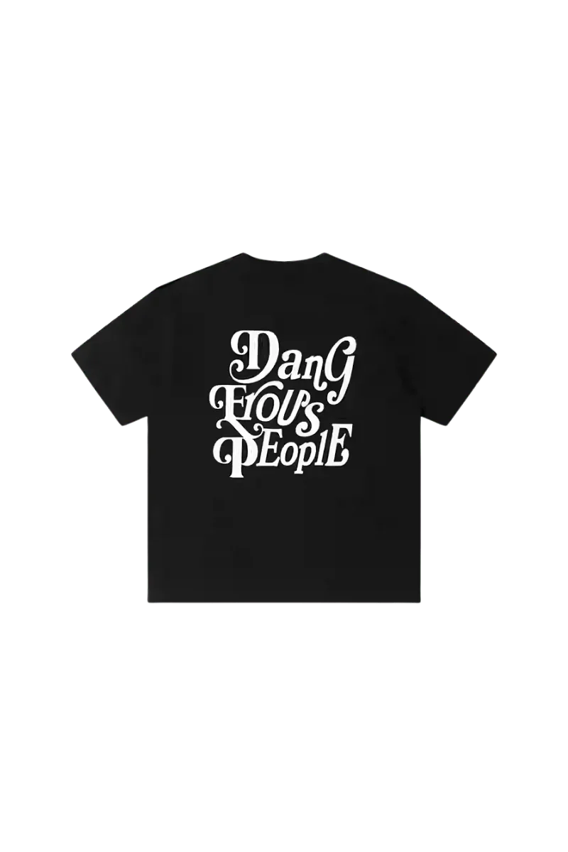 Dangerous People American Font Tee in Soft Sorona Material - ShaLaoBan