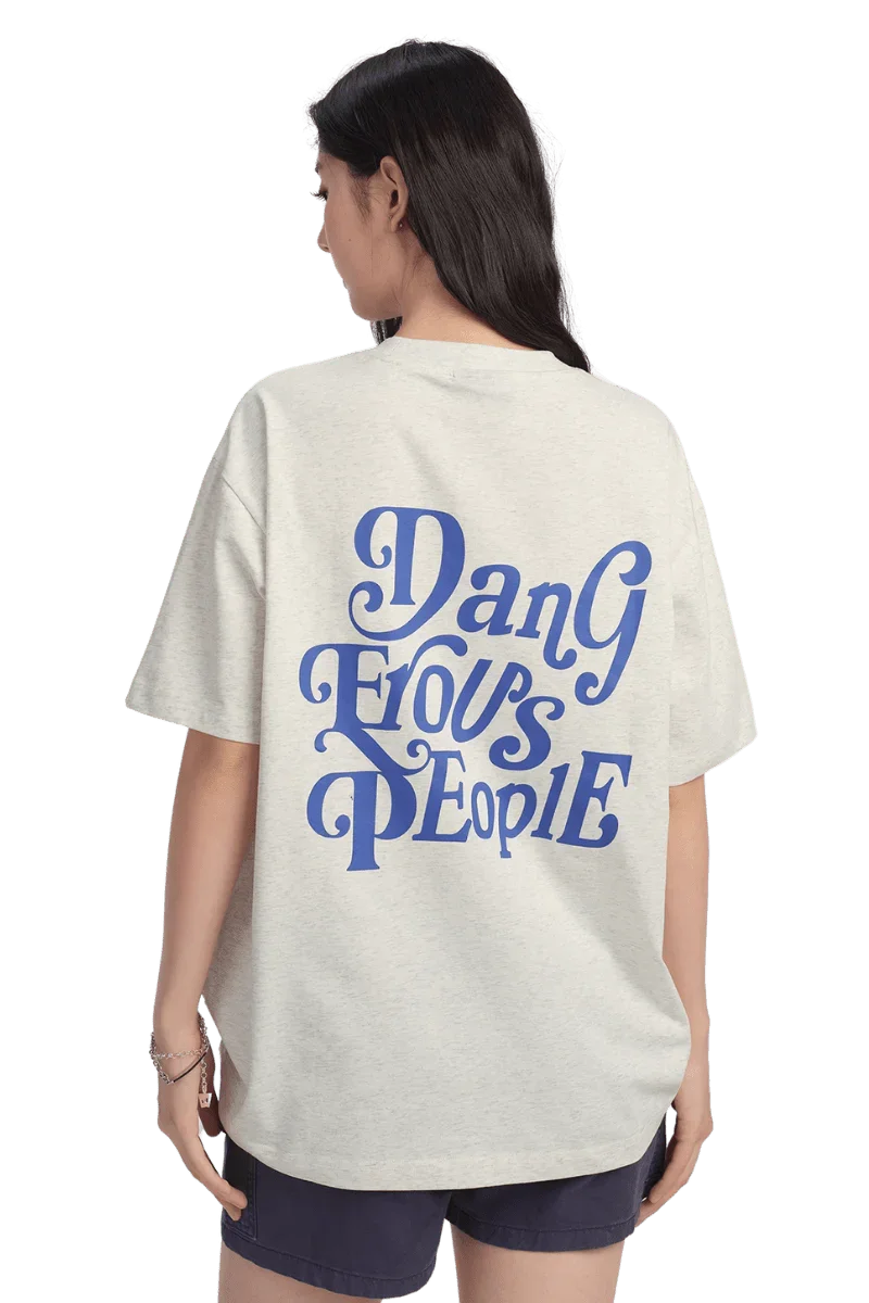 Dangerous People American Font Tee in Soft Sorona Material - ShaLaoBan