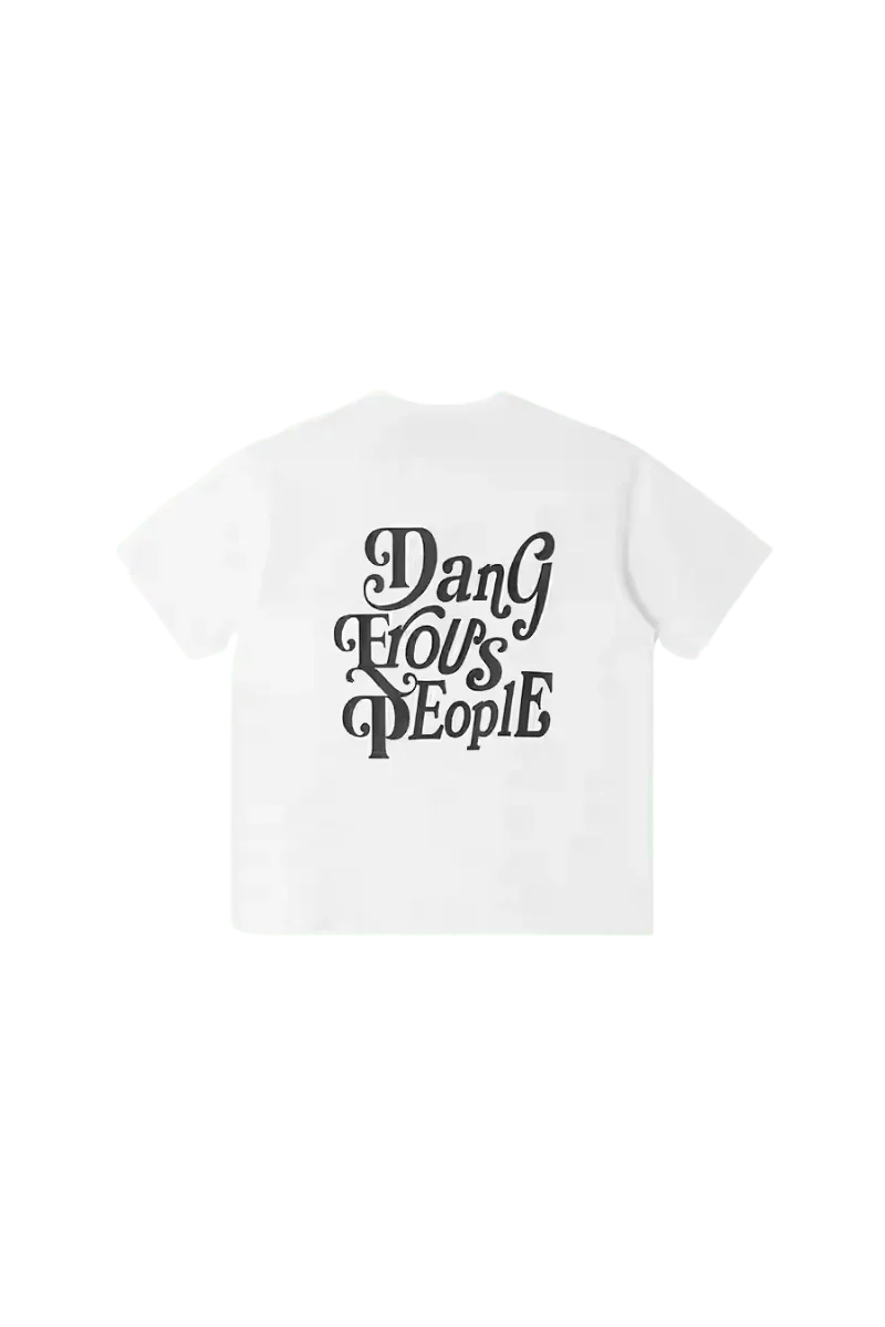 Dangerous People American Font Tee in Soft Sorona Material - ShaLaoBan