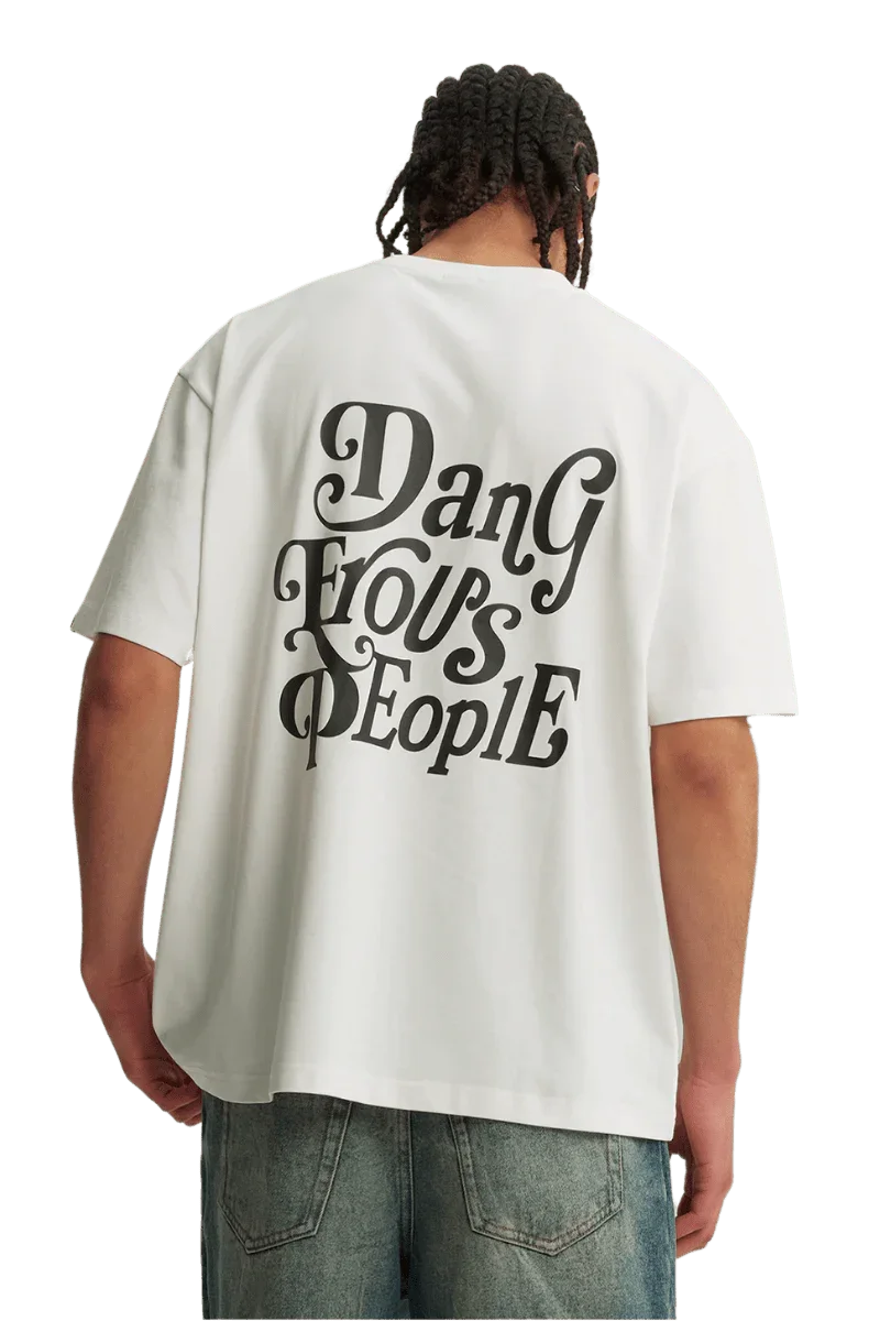 Dangerous People American Font Tee in Soft Sorona Material - ShaLaoBan