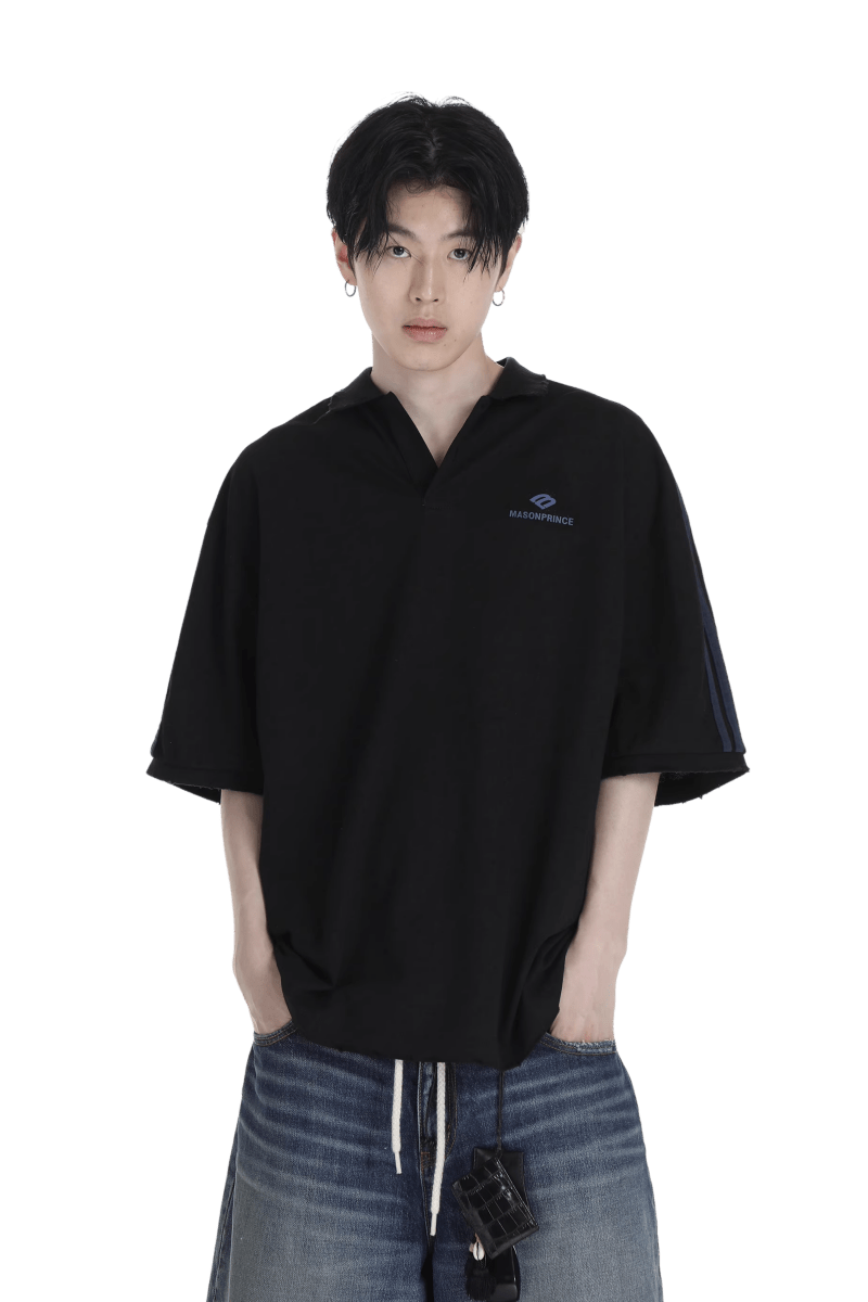 Masonprince B Logo Oversized Polo Tee - ShaLaoBan