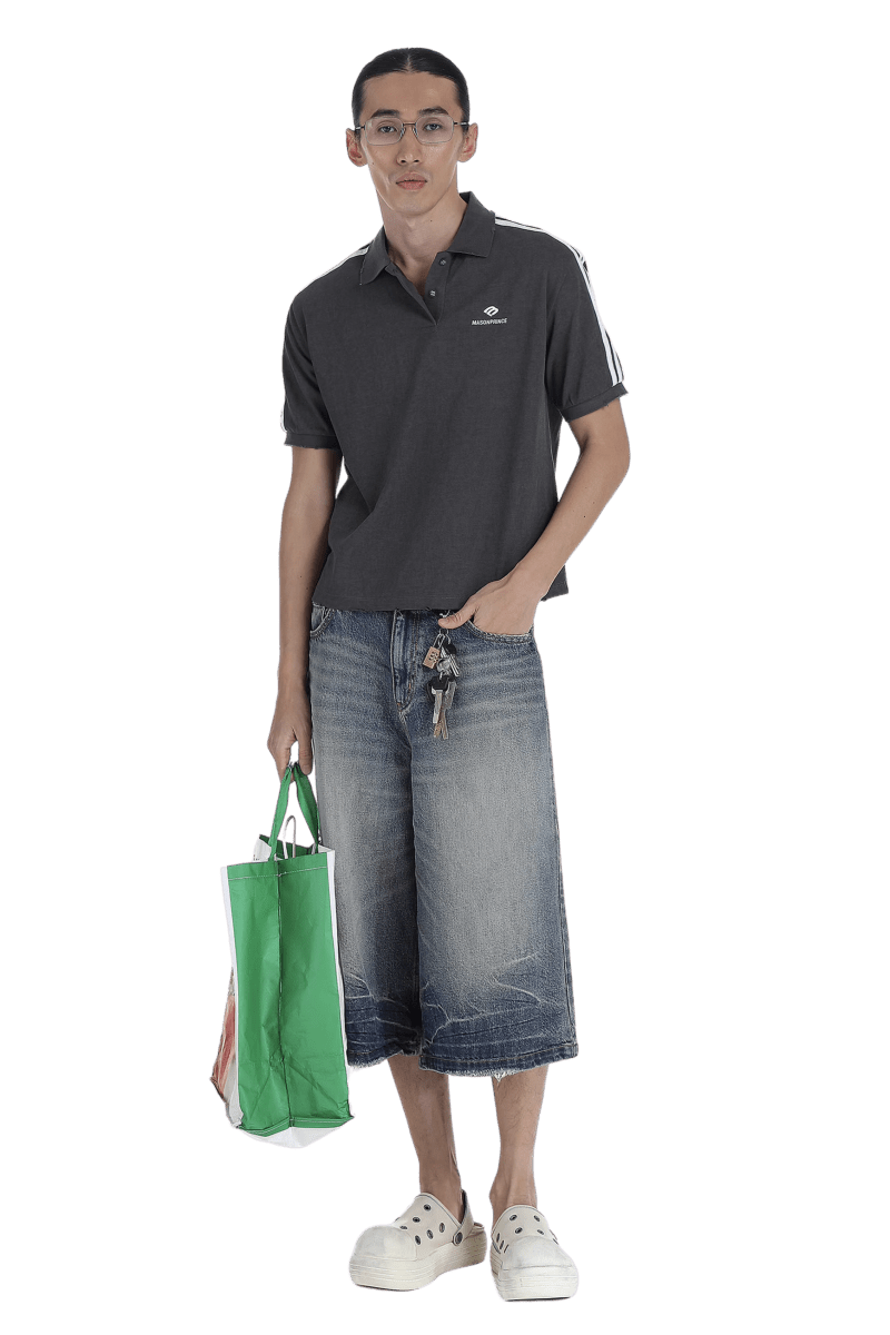 Masonprince B Logo Oversized Polo Tee - ShaLaoBan