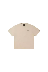 Dangerous People Back Patch Logo Tee in Soft Beige Cotton - ShaLaoBan