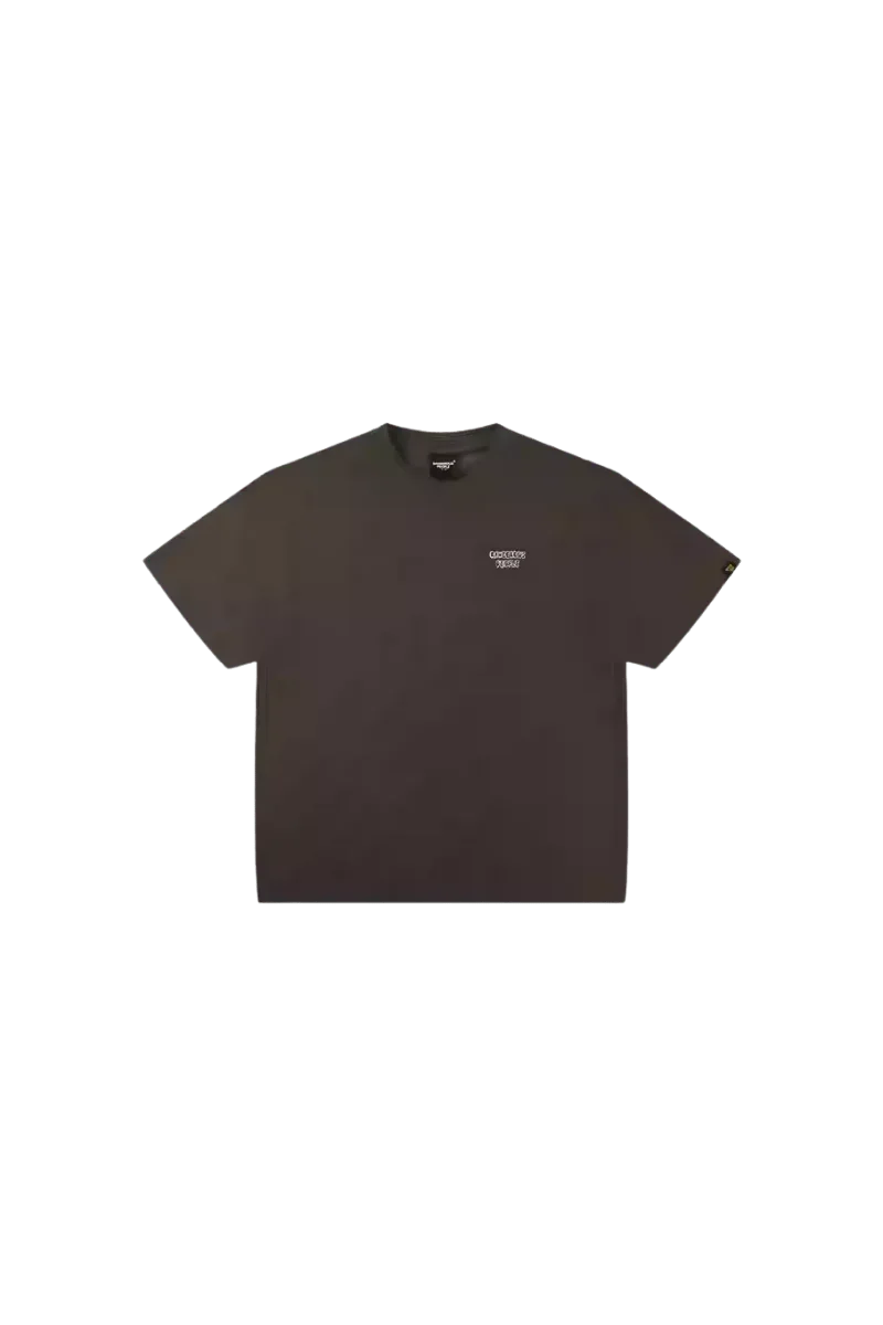 Dangerous People Back Patch Logo Tee in Soft Beige Cotton - ShaLaoBan