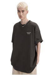 Dangerous People Back Patch Logo Tee in Soft Beige Cotton - ShaLaoBan