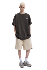 Dangerous People Back Patch Logo Tee in Soft Beige Cotton - ShaLaoBan