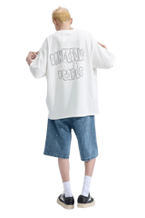 Dangerous People Back Patch Logo Tee in Soft Beige Cotton - ShaLaoBan