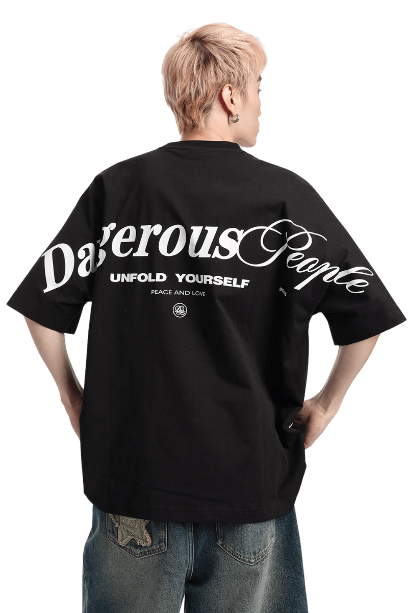 Dangerous People Back Shoulder Logo Tee - ShaLaoBan