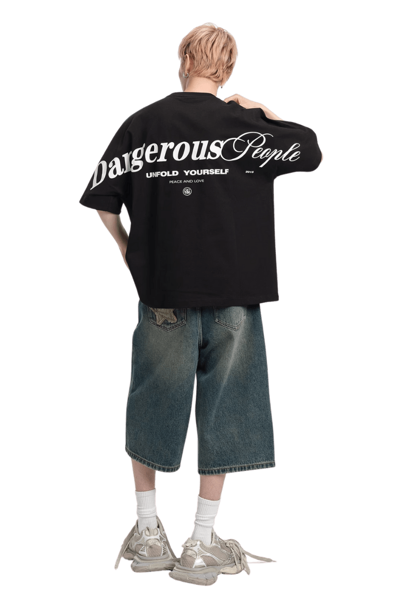 Dangerous People Back Shoulder Logo Tee - ShaLaoBan