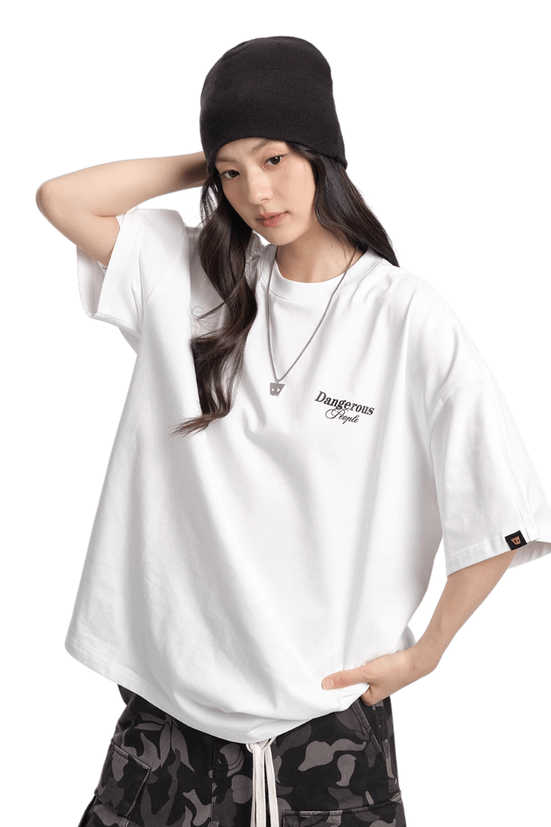 Dangerous People Back Shoulder Logo Tee - ShaLaoBan