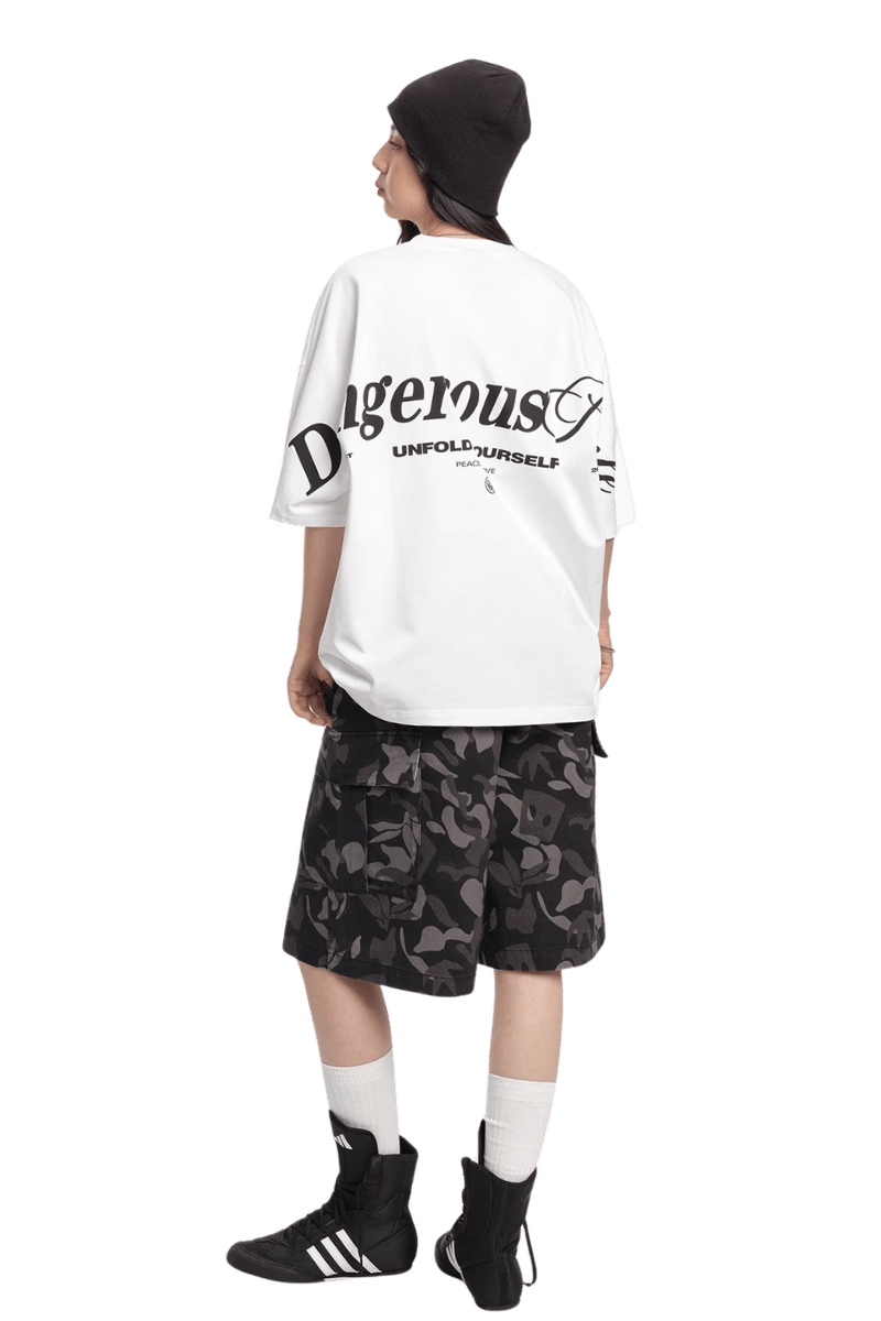 Dangerous People Back Shoulder Logo Tee - ShaLaoBan