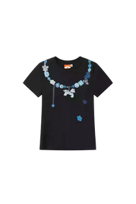 IDontSmoke Beaded Necklace Print Ladies Tee