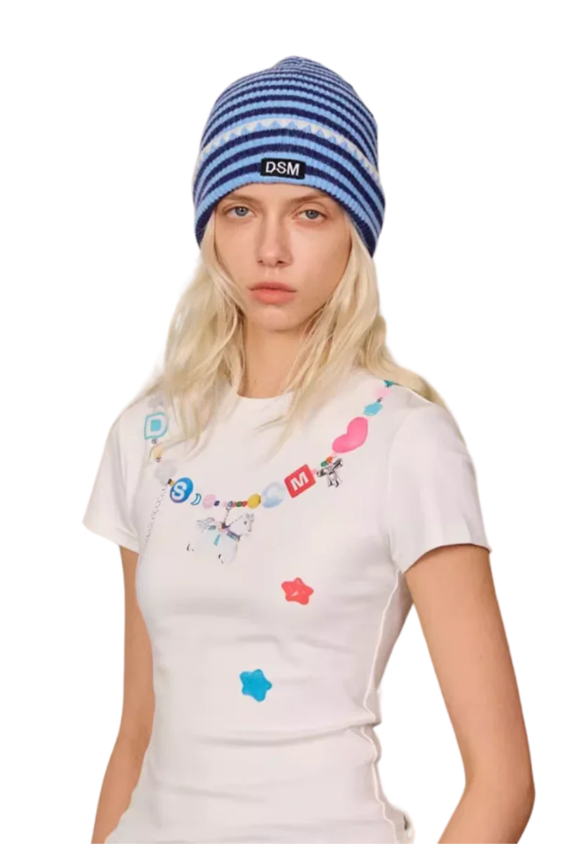 IDontSmoke Beaded Necklace Print Ladies Tee