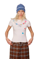 IDontSmoke Beaded Necklace Print Ladies Tee