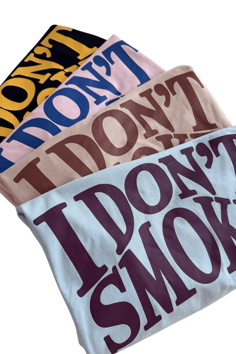 IDontSmoke Big Basic Logo Tee
(Sorona Material) - ShaLaoBan
