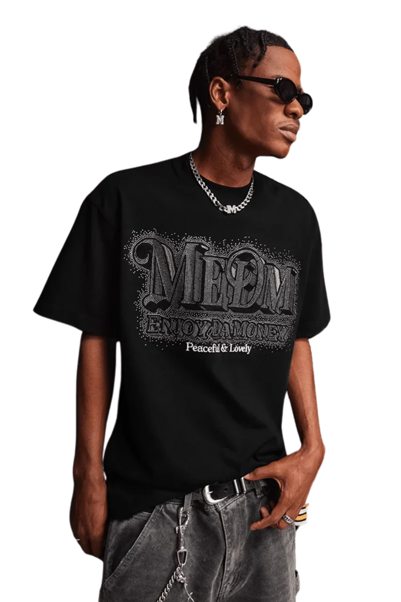 MEDM SS25 Big M Rhinestone Tee - ShaLaoBan