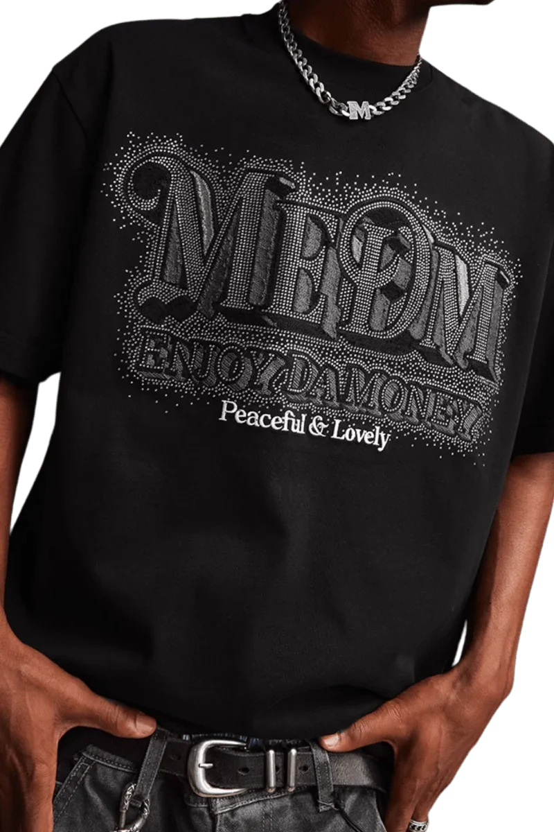 MEDM SS25 Big M Rhinestone Tee - ShaLaoBan
