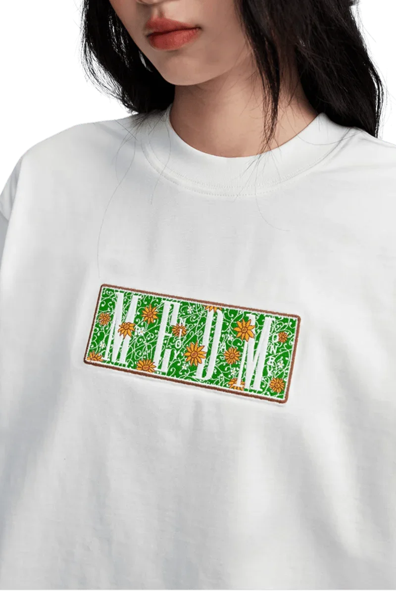 MEDM SS25 Box Floral Logo Tee