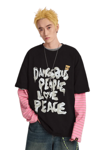 Dangerous People Brush Logo Tee - ShaLaoBan