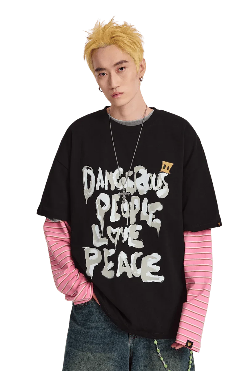 Dangerous People Brush Logo Tee - ShaLaoBan