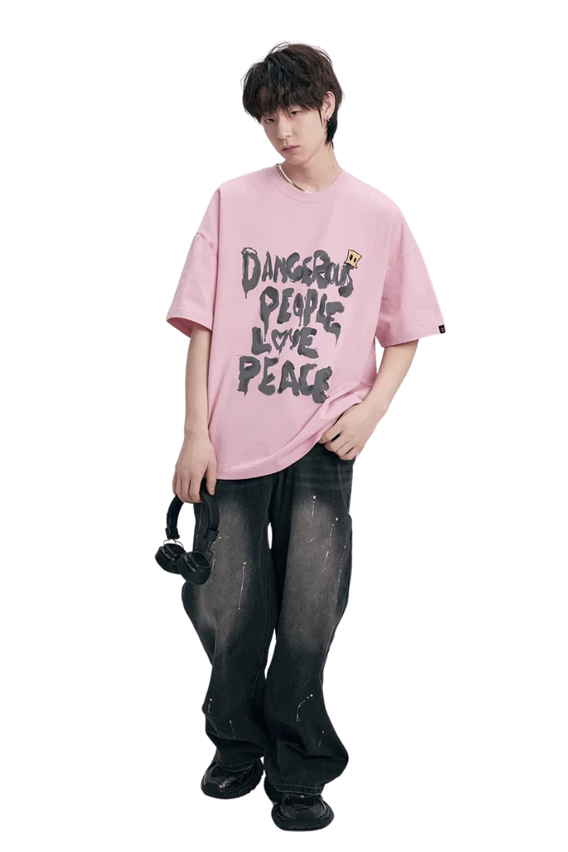 Dangerous People Brush Logo Tee - ShaLaoBan