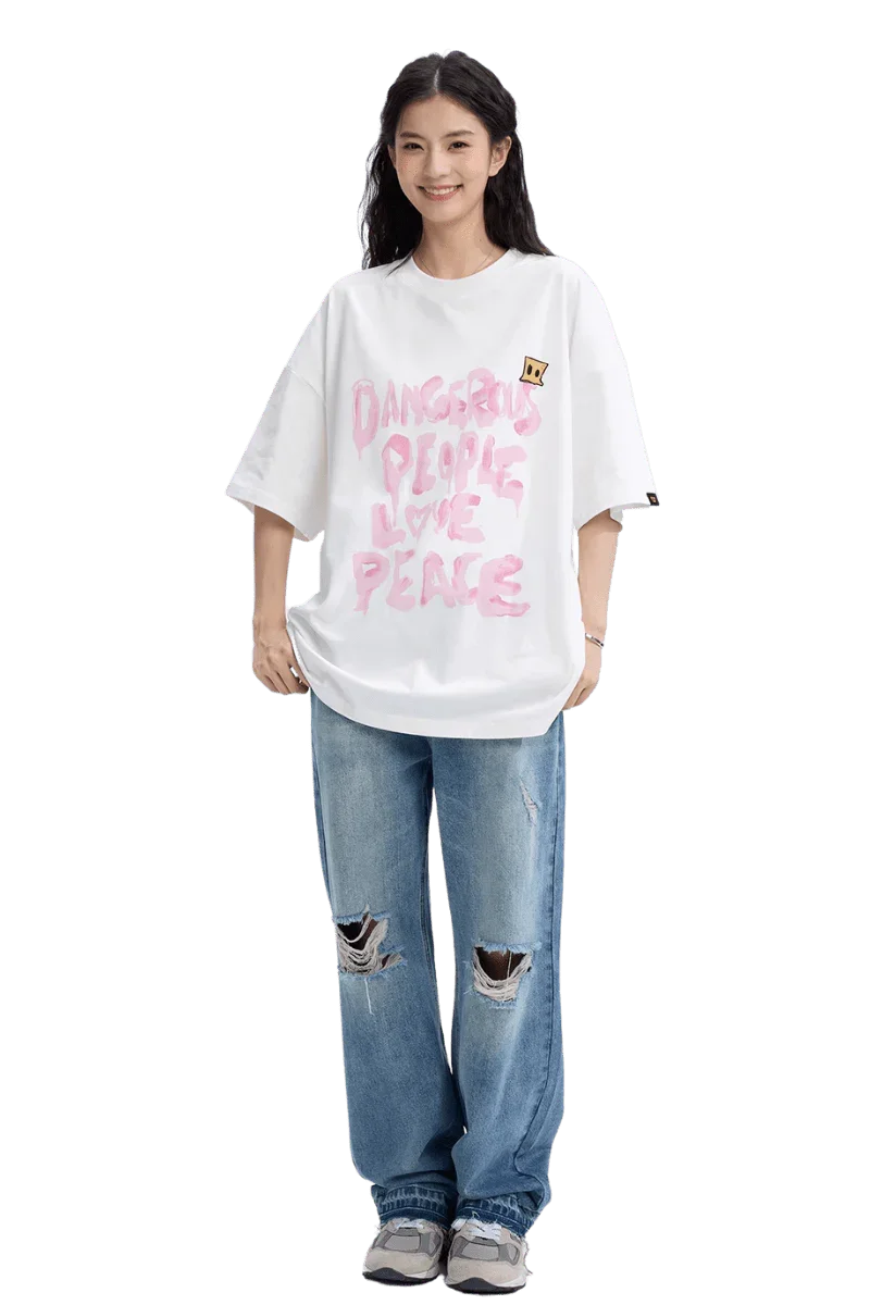 Dangerous People Brush Logo Tee - ShaLaoBan