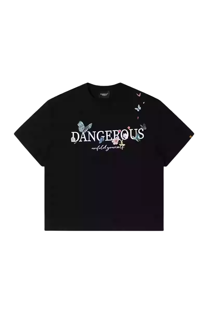 Dangerous People Butterfly Embroidery Tee