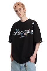 Dangerous People Butterfly Embroidery Tee