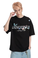 Dangerous People Butterfly Embroidery Tee