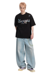 Dangerous People Butterfly Embroidery Tee