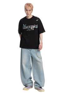 Dangerous People Butterfly Embroidery Tee