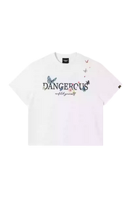 Dangerous People Butterfly Embroidery Tee