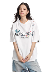 Dangerous People Butterfly Embroidery Tee