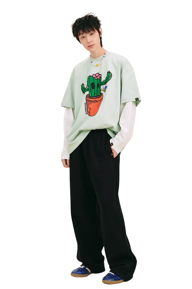 Dangerous People Cactus Paper Bag Man Tee - ShaLaoBan