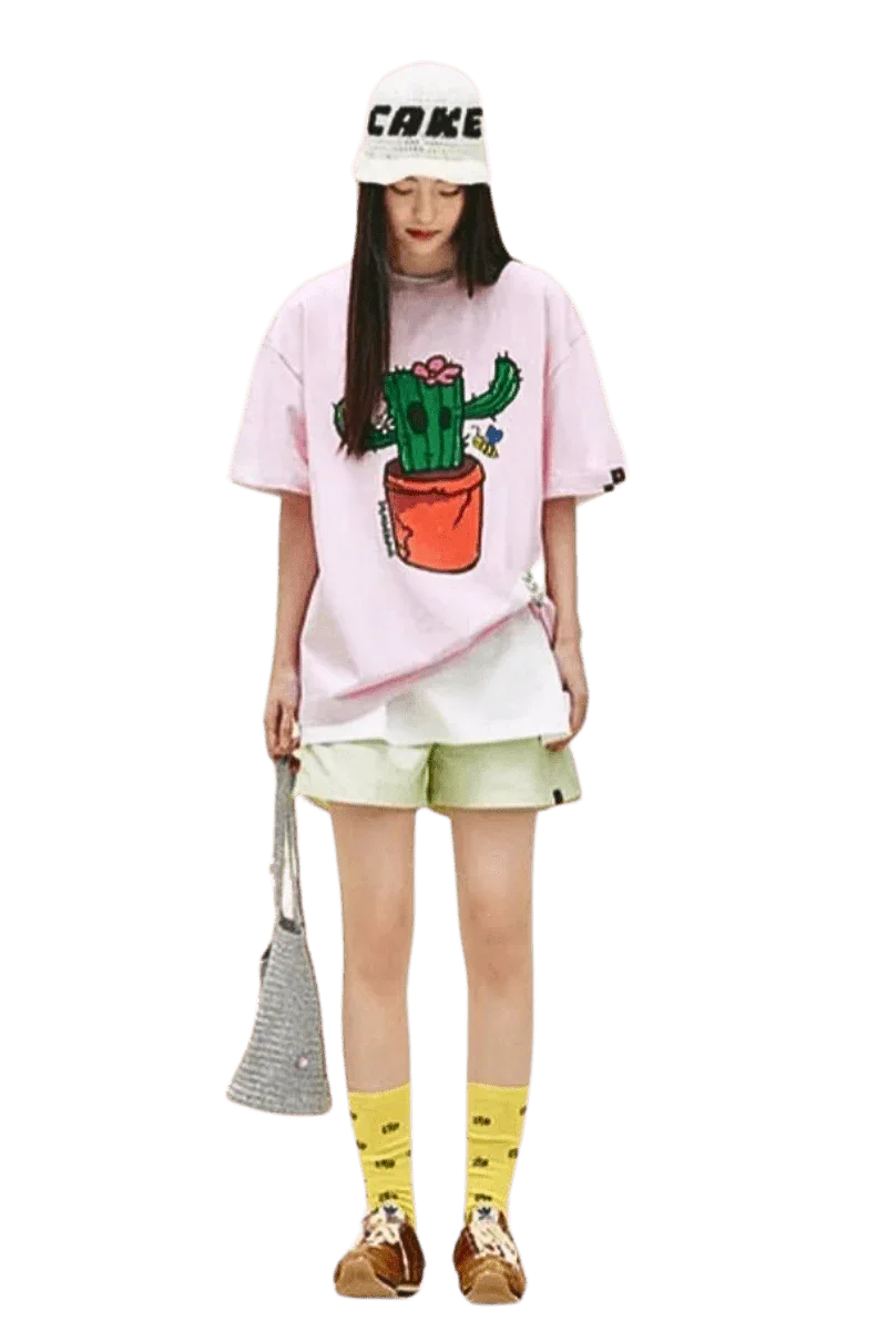 Dangerous People Cactus Paper Bag Man Tee - ShaLaoBan
