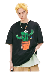 Dangerous People Cactus Paper Bag Man Tee - ShaLaoBan