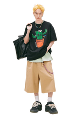 Dangerous People Cactus Paper Bag Man Tee - ShaLaoBan